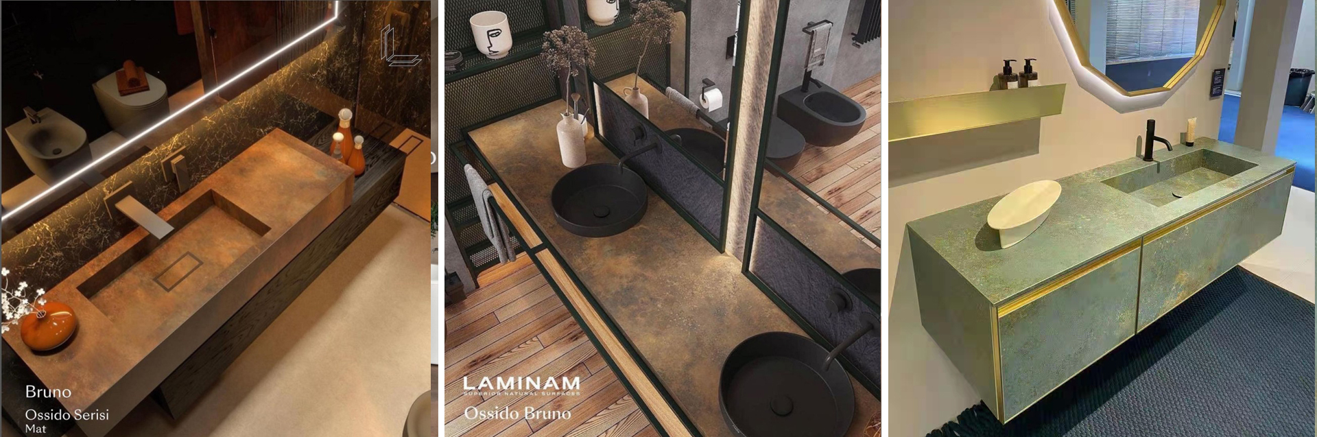 laminam岩板浴室柜台面应用